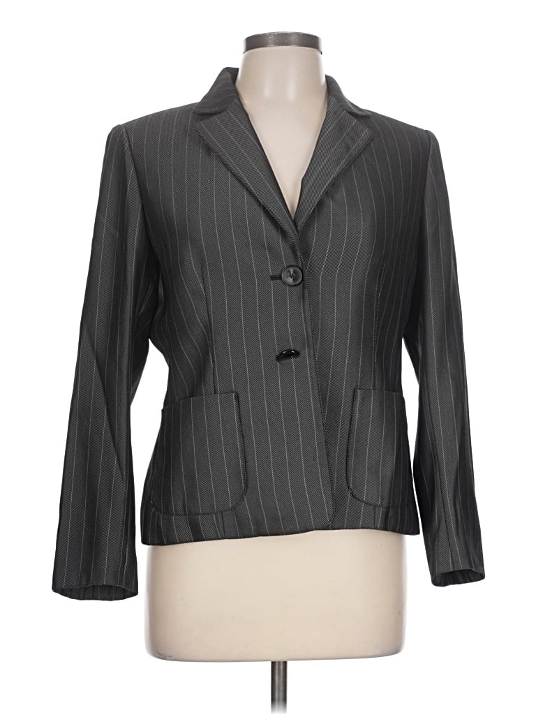 Pre-owned Kasper Blazer Jacket In Gray