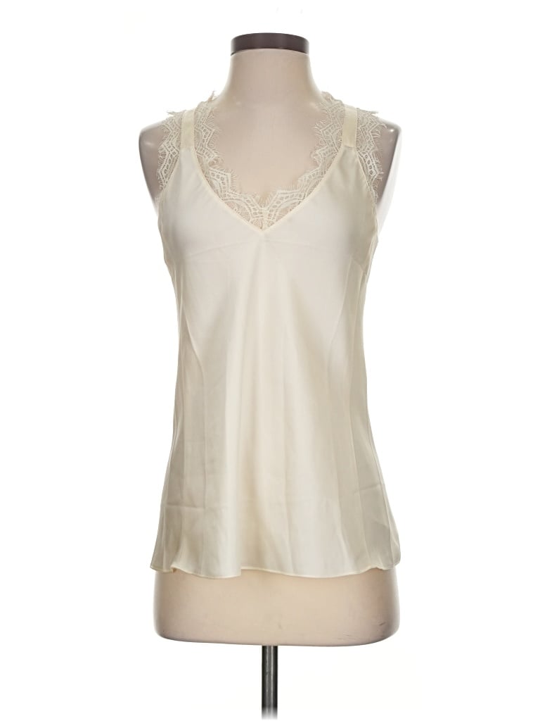 Pre-owned Stella & Dot Sleeveless Blouse In Ivory