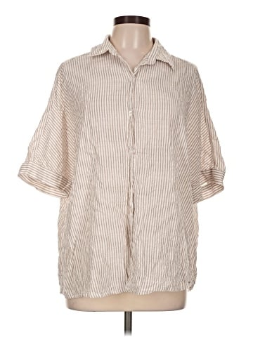 Max Studio 3/4 Sleeve Button-Down Shirt (view 1)