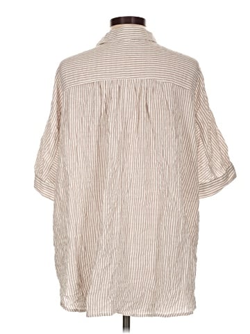 Max Studio 3/4 Sleeve Button-Down Shirt (view 2)