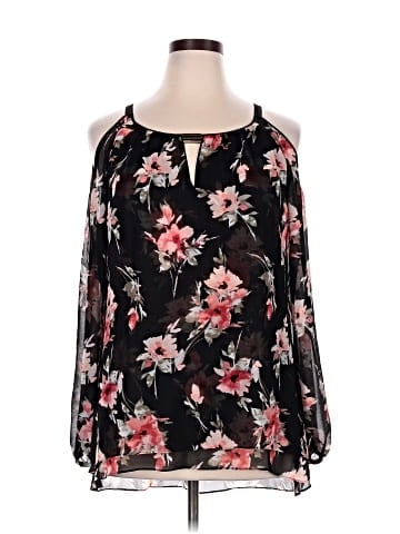 White House Black Market 3/4 Sleeve Blouse (view 1)