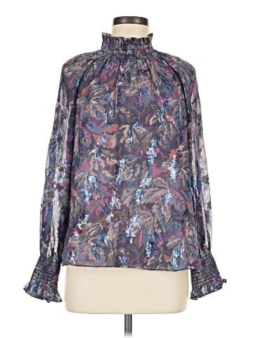 Rebecca Taylor Long Sleeve Silk Top (view 1)