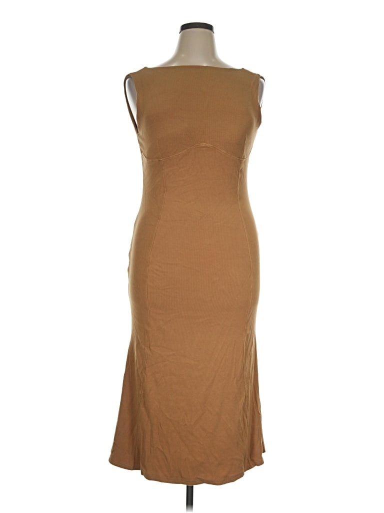 Pre-owned Ogl Casual Dress In Brown