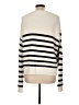 Elie Tahari Stripes Blue Ivory Pullover Sweater Size L - photo 2