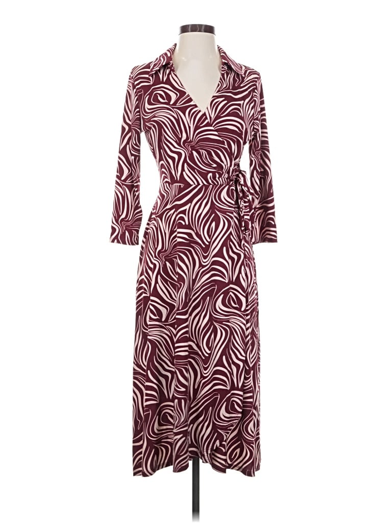 Pre-owned Gilli Casual Dress In Burgundy