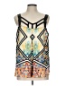 Bisou Bisou 100% Polyester Yellow Sleeveless Blouse Size L - photo 1