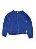 Shein 100% Polyester Blue Zip Up Hoodie Size 7 - photo 1