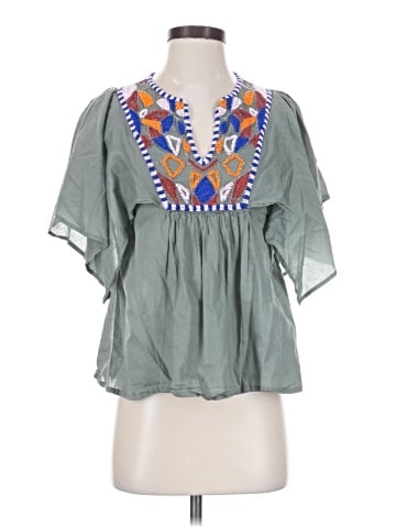 Antik Batik Short Sleeve Blouse (view 1)