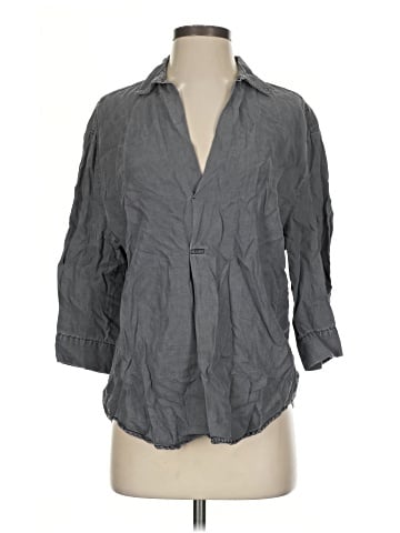 Zara Collection 3/4 Sleeve Button-Down Shirt (view 1)