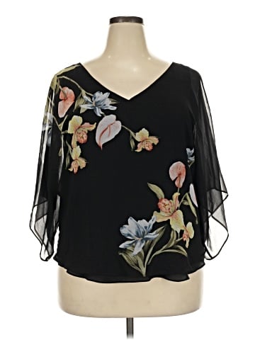 White House Black Market 3/4 Sleeve Blouse (view 1)