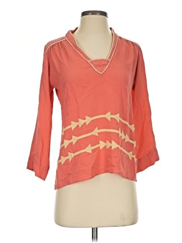Lauren Moffatt 3/4 Sleeve Silk Top (view 1)