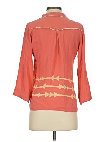 Lauren Moffatt 3/4 Sleeve Silk Top (view 2)