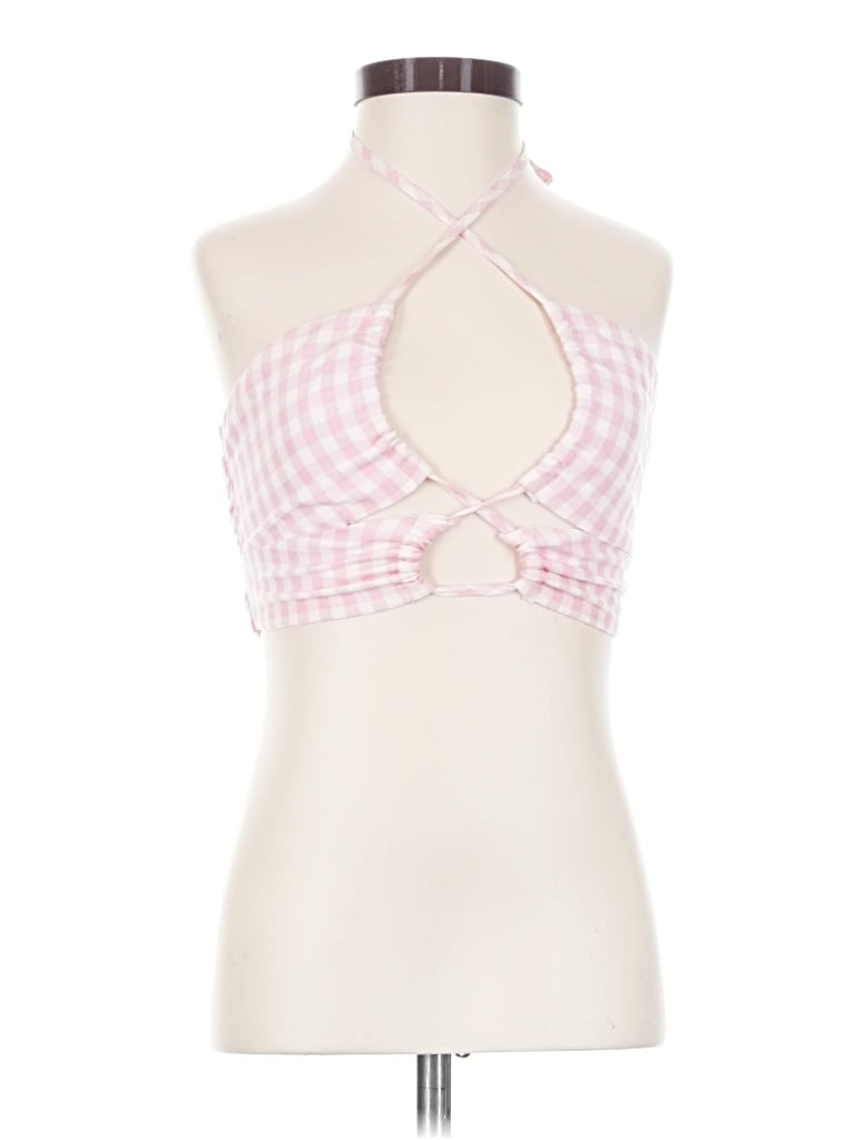 Pre-owned Rsq Tank Top Pink Halter Neckline Tops