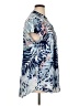 N Touch Tropical Blue Short Sleeve Blouse Size XL - photo 4