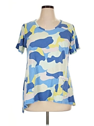 LOGO by Lori Goldstein Short Sleeve Blouse (view 1)