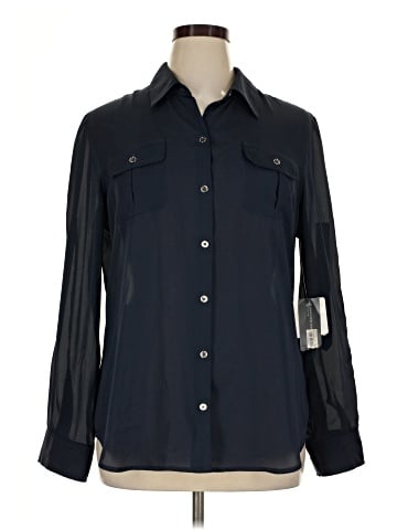 Jones New York Signature Long Sleeve Button-Down Shirt (view 1)