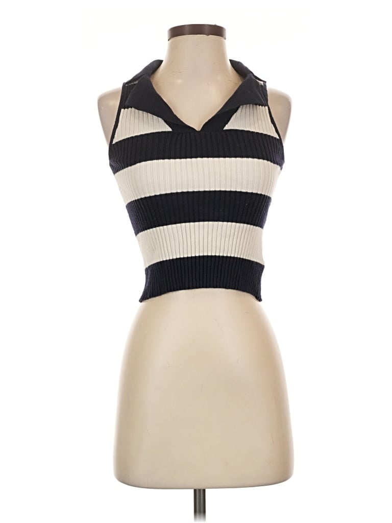 Pre-owned Cider Sleeveless Top Black Halter Neckline Tops