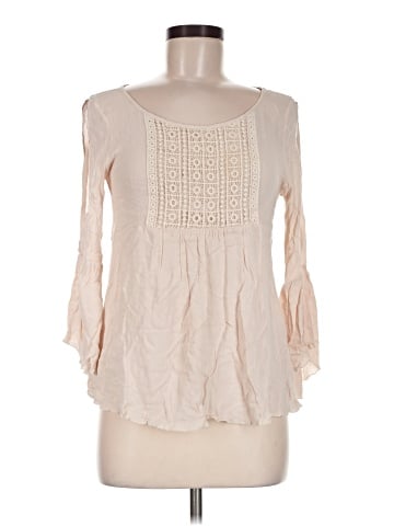 Cotton Bleu 3/4 Sleeve Blouse (view 1)