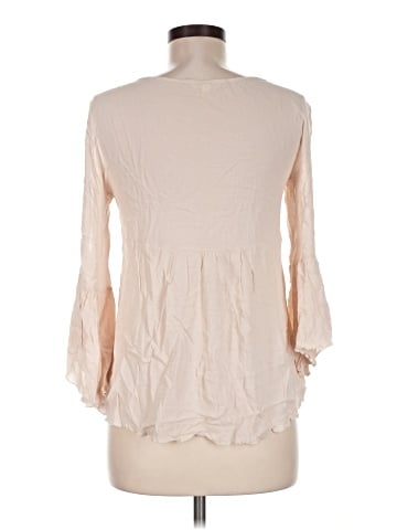 Cotton Bleu 3/4 Sleeve Blouse (view 2)