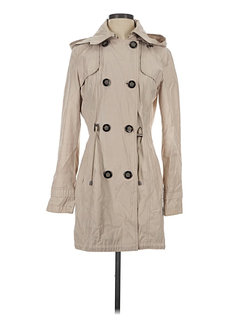 Pre-owned Laundry By Shelli Segal Trenchcoat In Tan