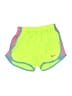 Nike 100% Polyester Color Block Green Athletic Shorts Size 6X - photo 1