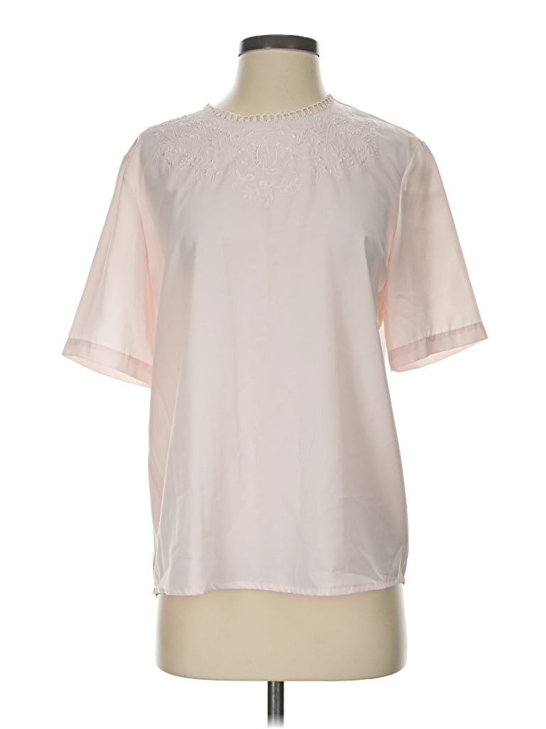 Pre-owned Laura Scott Short Sleeve Blouse In Ivory