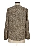 Levi's 100% Polyester Animal Print Brown Tan Long Sleeve Blouse Size M - photo 2