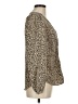 Levi's 100% Polyester Animal Print Brown Tan Long Sleeve Blouse Size M - photo 4