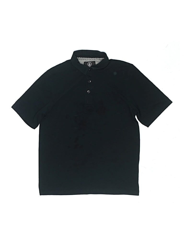 Pre-owned Volcom Kids' Short Sleeve Button Down Shirt In Black