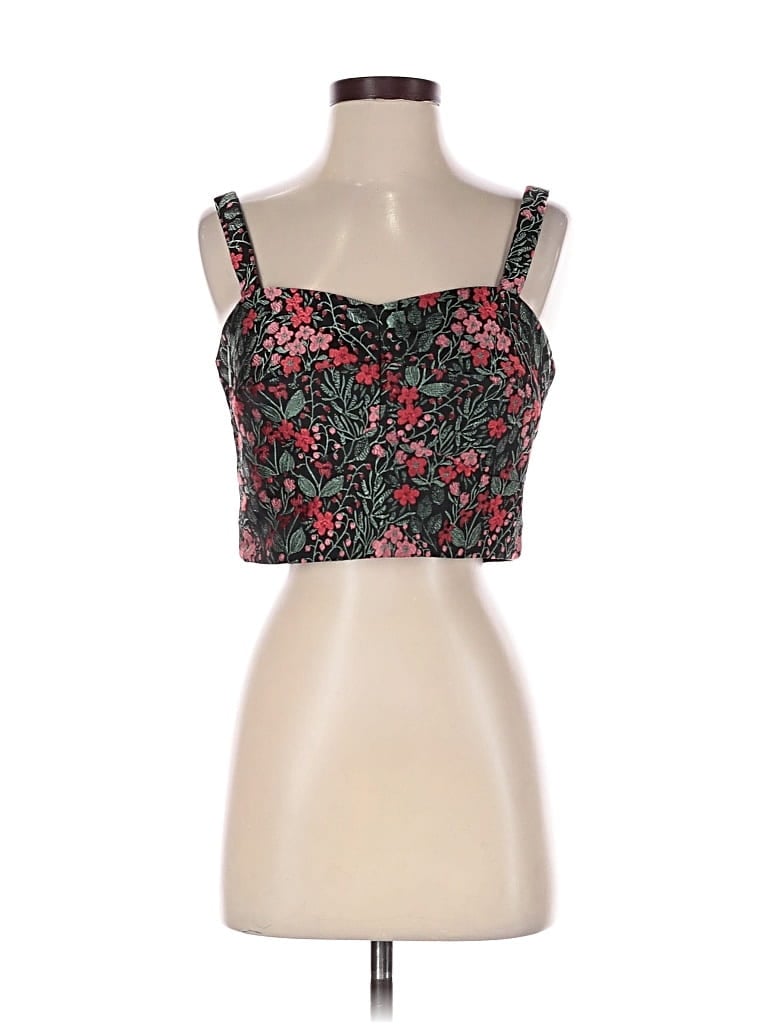 Pre-owned Hutch Tank Top Black Strapless Neckline Tops