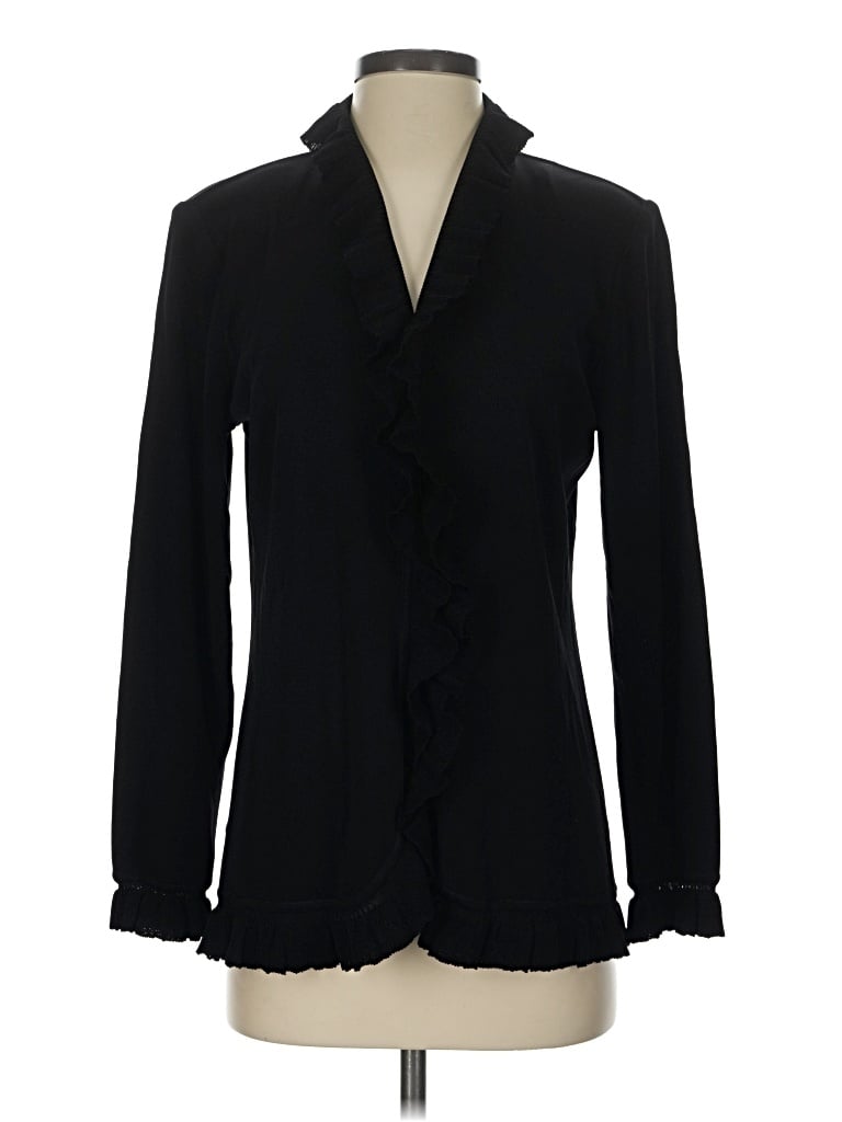 Pre-owned Misook Cardigan Sweater In Black