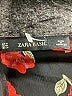 Zara Basic Floral Red Black Cocktail Dress Size M - photo 7