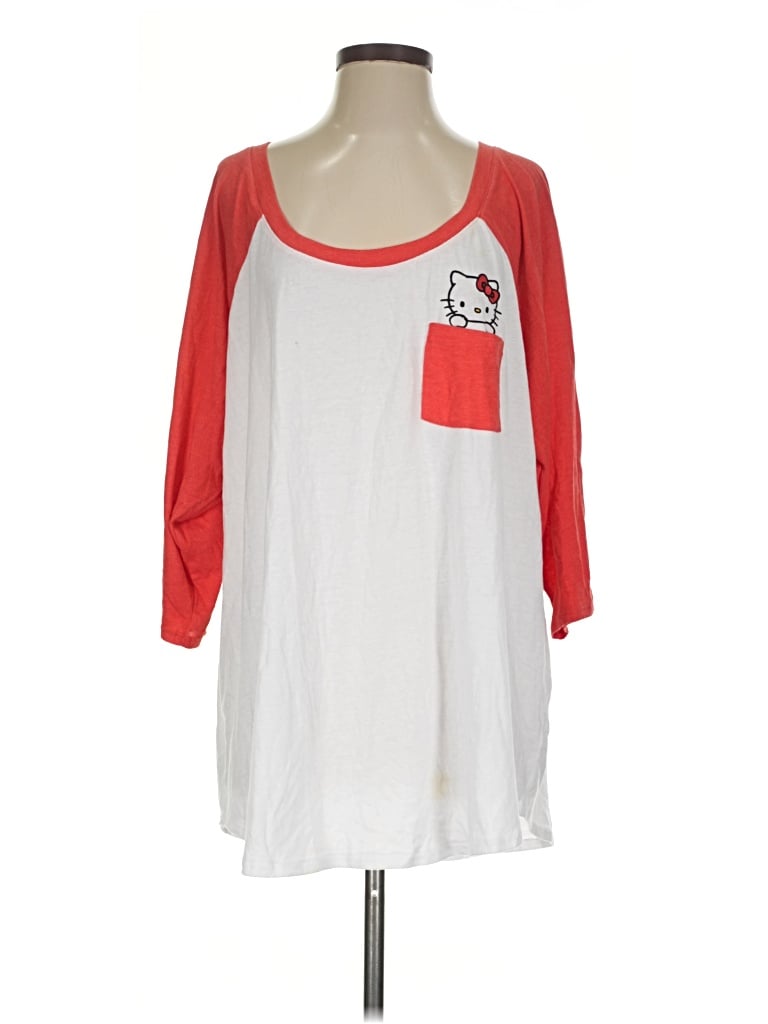 Pre-owned Hello Kitty 3/4 Sleeve T-shirt In Red