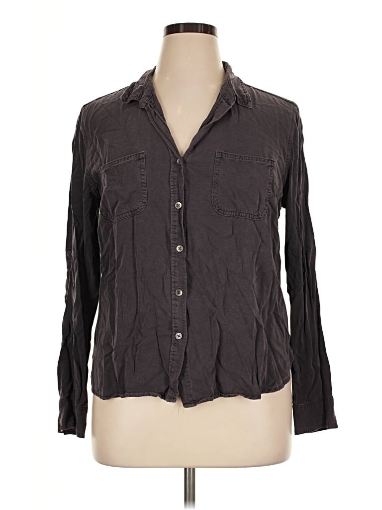 Pre-owned Rock&republic Long Sleeve Button Down Shirt In Gray