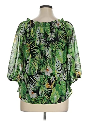 White House Black Market 3/4 Sleeve Blouse (view 2)