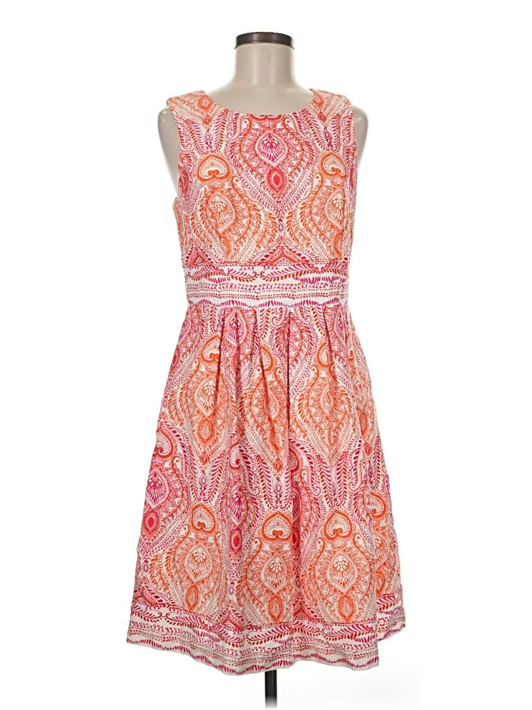 Pre-owned Sandra Darren Casual Dress In Orange