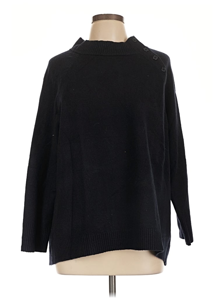 Pre-owned Talbots Outlet Turtleneck Sweater In Black