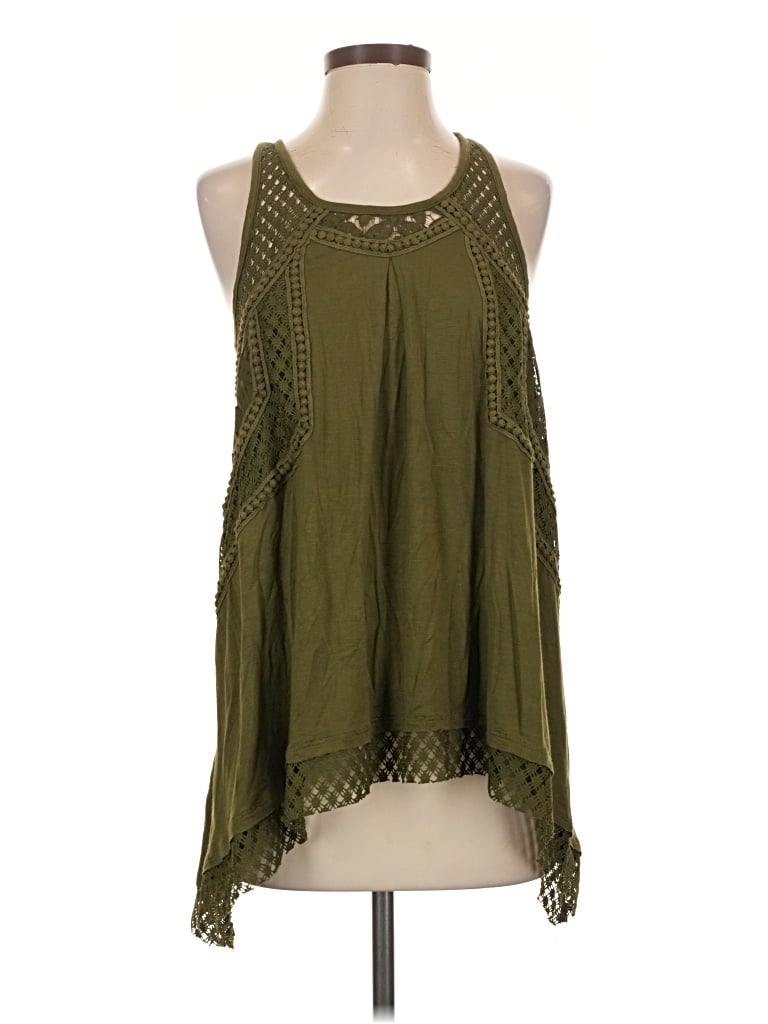 Pre-owned Olivia Sky Sleeveless Blouse In Green