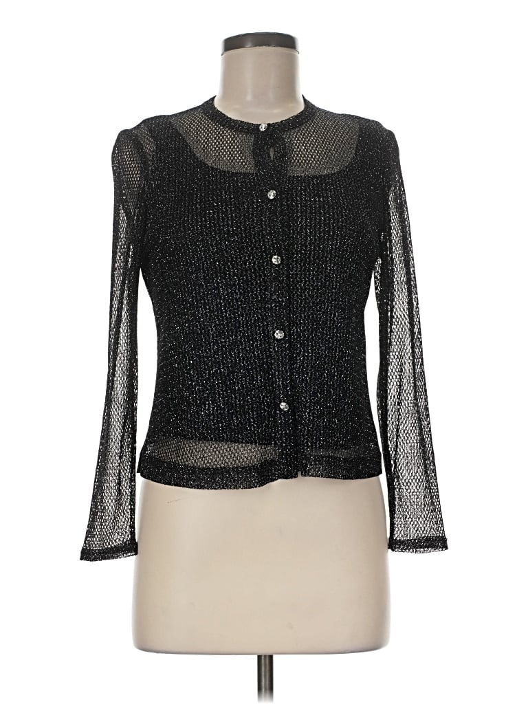 Pre-owned Js Collections Long Sleeve Blouse In Black
