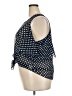 Truth NYC 100% Polyester Polka Dots Black Blue Sleeveless Blouse Size 2X - photo 5