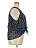 Truth NYC 100% Polyester Polka Dots Black Blue Sleeveless Blouse Size 2X - photo 4