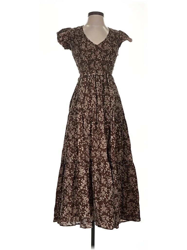 Pre-owned Opt Casual Dress In Brown