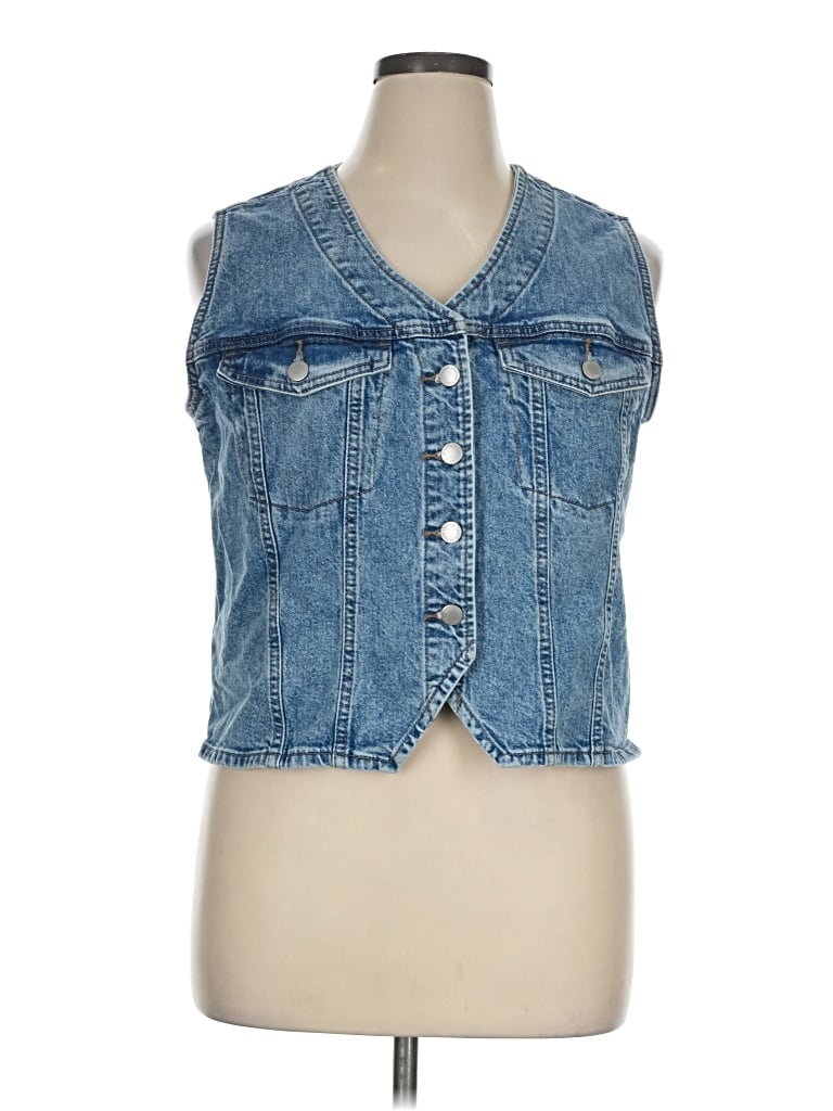 Pre-owned Universal Thread Denim Vest In Blue
