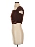 Shein Brown Short Sleeve Top Size S - photo 5