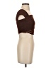 Shein Brown Short Sleeve Top Size S - photo 4