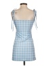 Shein Plaid Blue Casual Dress Size S - photo 2
