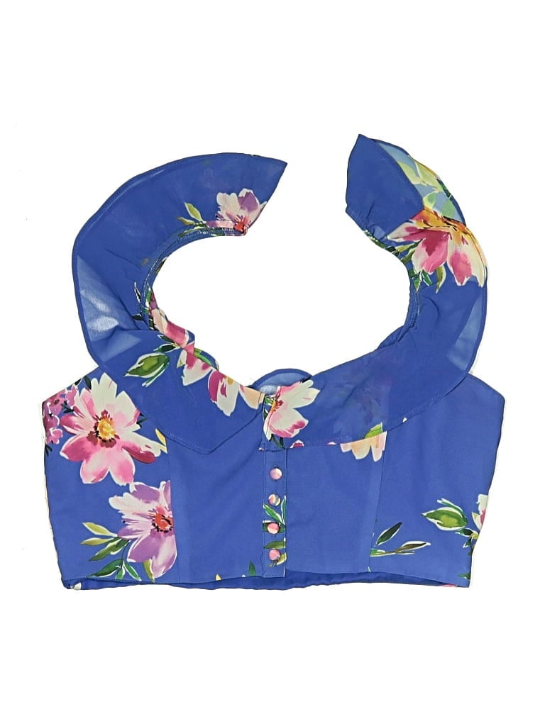 Pre-owned Privacy Please Sleeveless Blouse In Blue