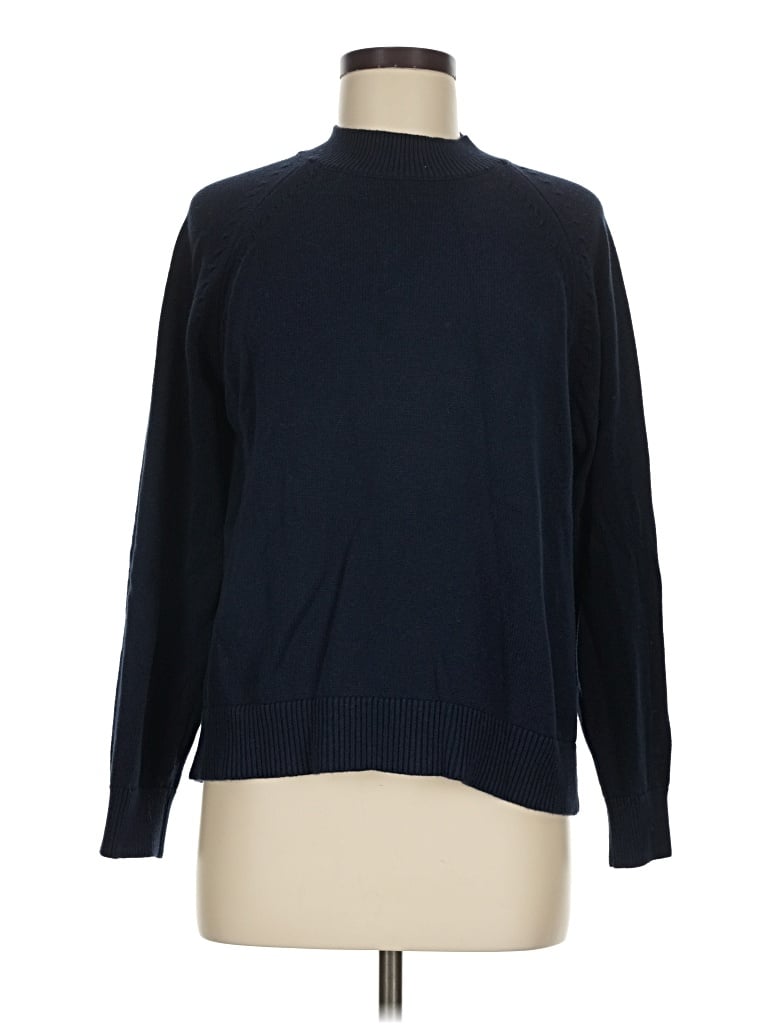 Pre-owned Quince Turtleneck Sweater In Blue