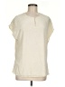 St. John 100% Silk Solid Ivory Short Sleeve Blouse Size M - photo 1