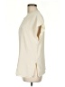 St. John 100% Silk Solid Ivory Short Sleeve Blouse Size M - photo 5
